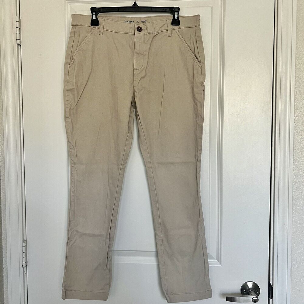 Old Navy Girls Plus Size 18 Tan Khaki Stretch Skinny Leg School Uniform Pants